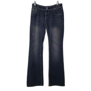 Eighty Eight Bootcut Denim Jeans with Button Flap Back Pockets Juniors Size 7